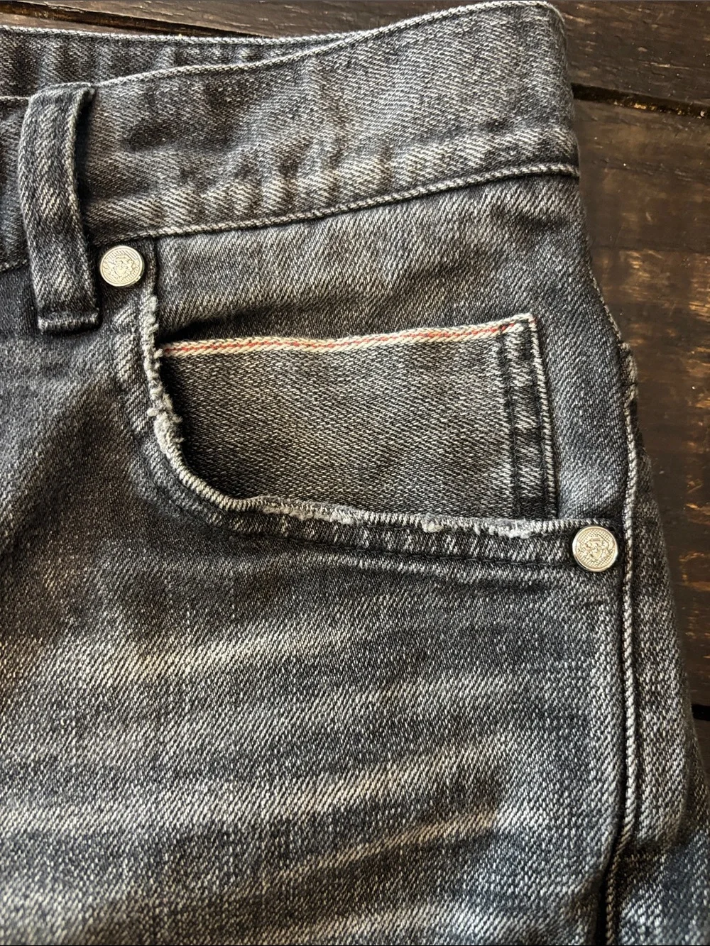 Balmain Men’s Washed Black Relaxed Jeans